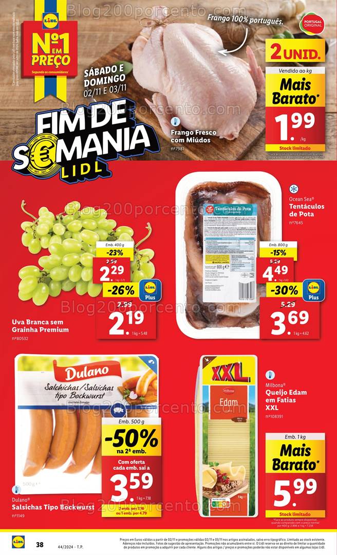 Antevisão Folheto LIDL Fim de Semana Promoções de 2 a 3 novembro