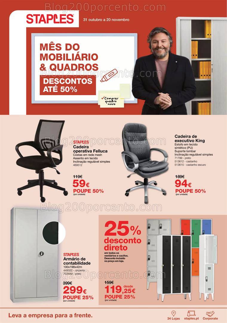 Antevisão Folheto STAPLES Promoções de 31 outubro a 20 novembro