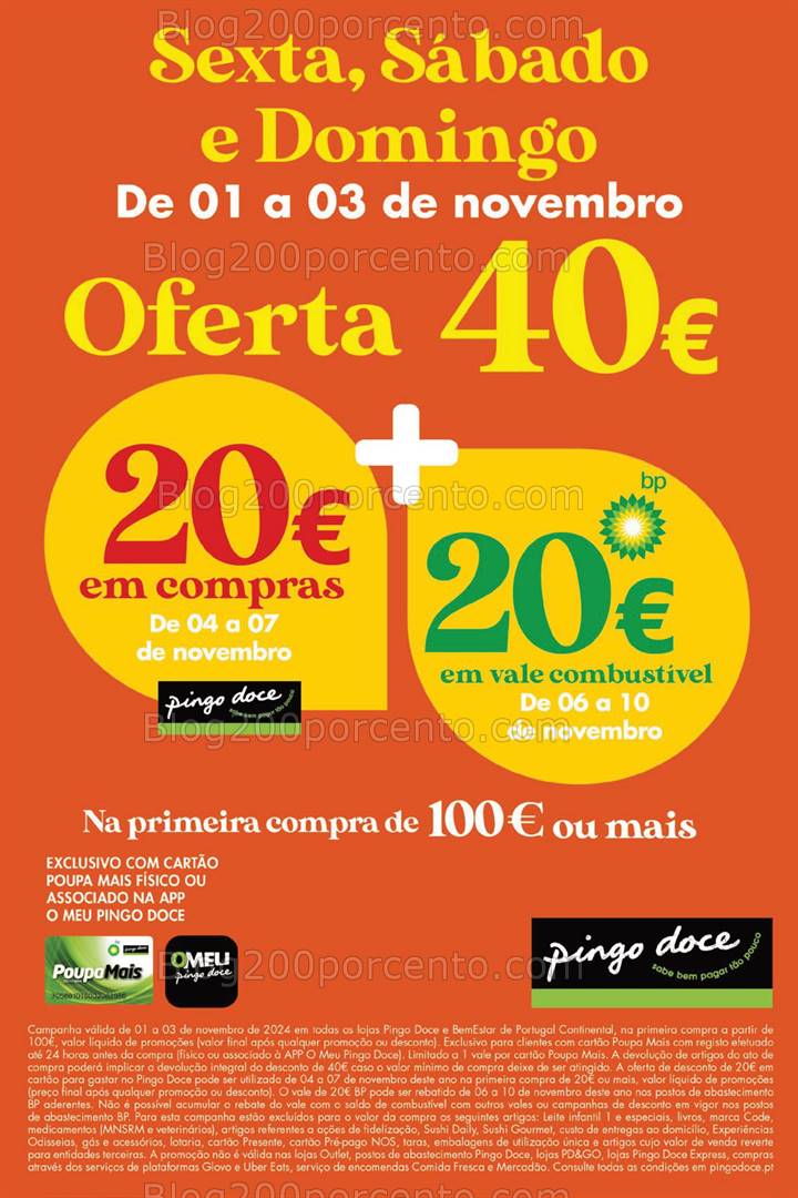 Antevisão Folheto PINGO DOCE Promoções Fim de Semana - 1 a 3 novembro