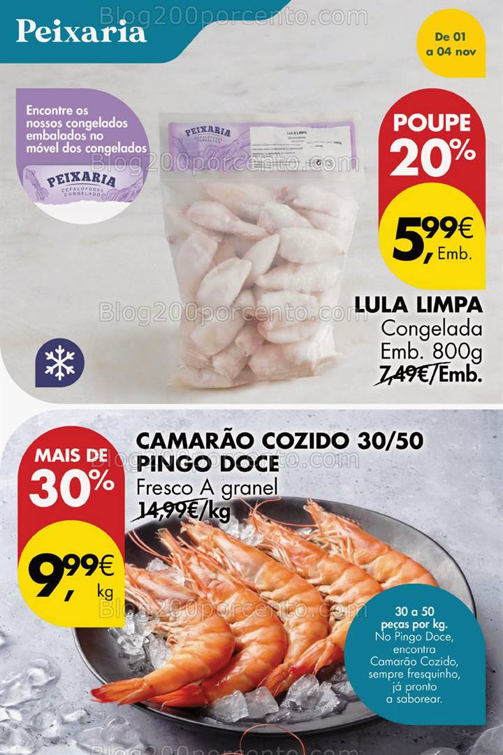 Antevisão Folheto PINGO DOCE Promoções Fim de Semana - 1 a 3 novembro