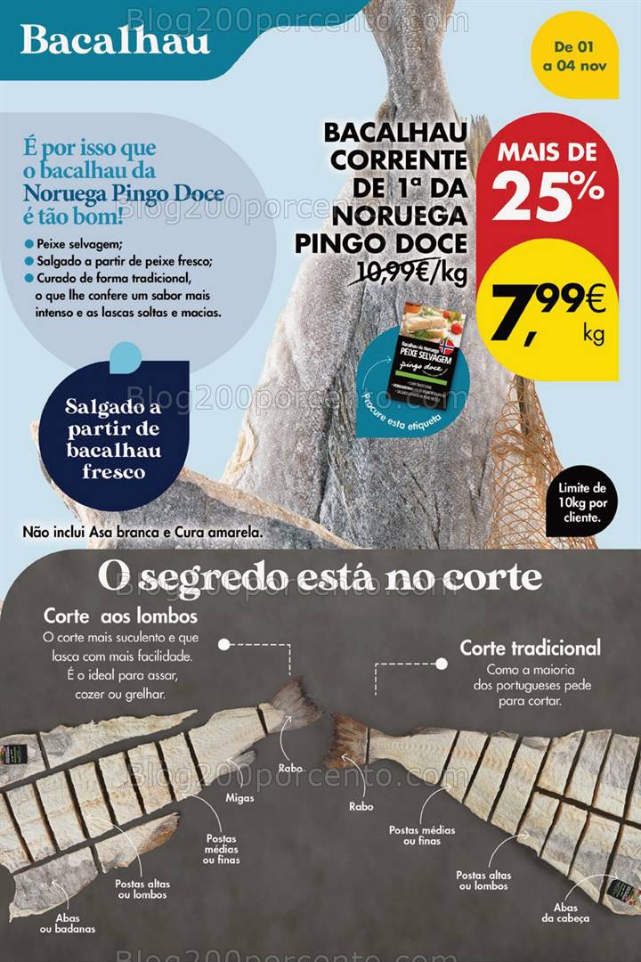 Antevisão Folheto PINGO DOCE Promoções Fim de Semana - 1 a 3 novembro