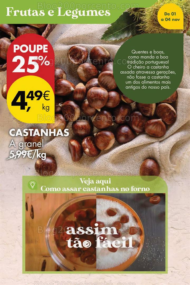 Antevisão Folheto PINGO DOCE Promoções Fim de Semana - 1 a 3 novembro