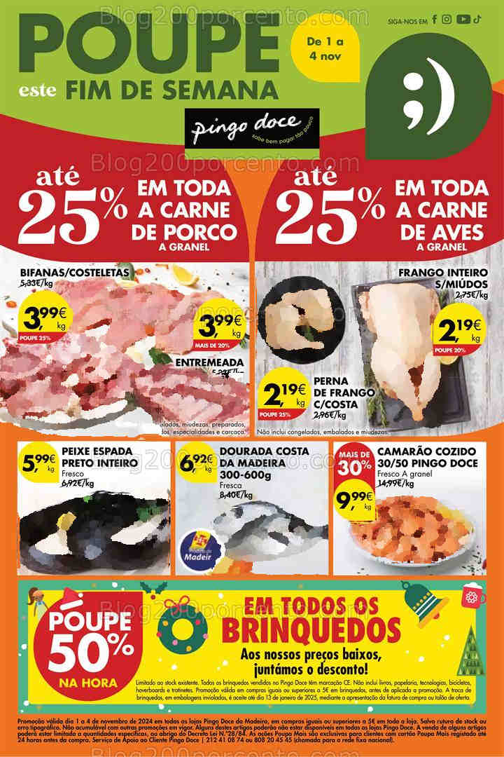 Antevisão Folheto PINGO DOCE Madeira Promoções Fim de Semana - 1 a 4 novembro