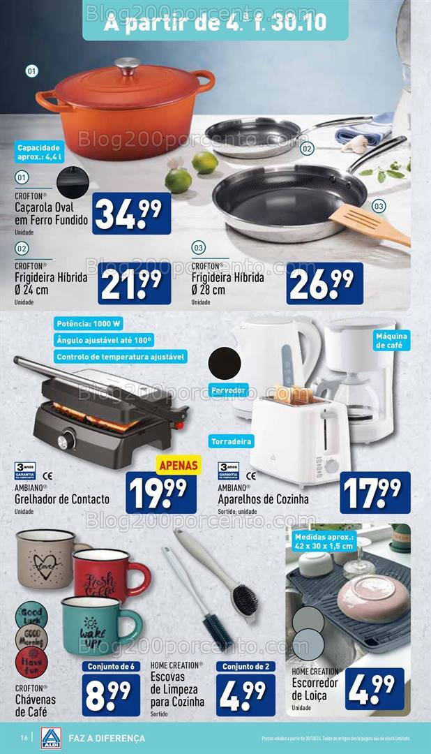 Antevisão Folheto ALDI Bazar Promoções a partir de 30 outubro