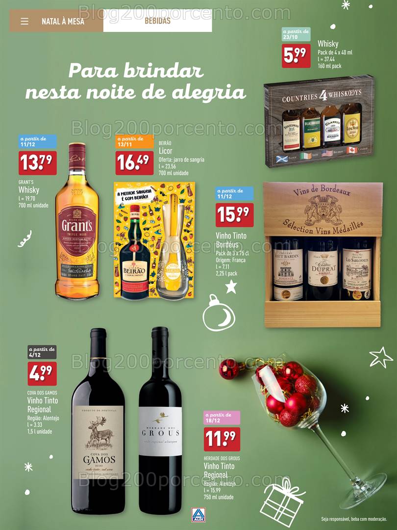 Antevisão Folheto ALDI Catálogo de Natal Promoções até 31 dezembro