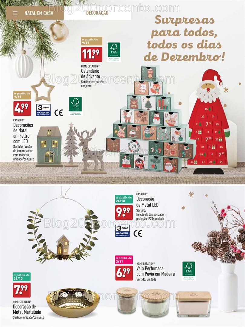 Antevisão Folheto ALDI Catálogo de Natal Promoções até 31 dezembro