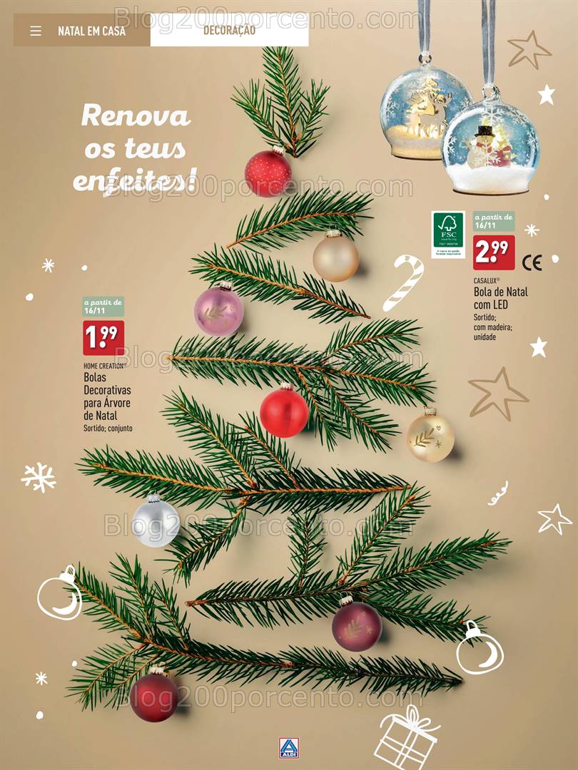 Antevisão Folheto ALDI Catálogo de Natal Promoções até 31 dezembro