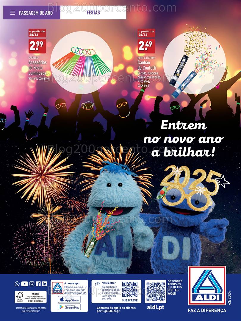 Antevisão Folheto ALDI Catálogo de Natal Promoções até 31 dezembro