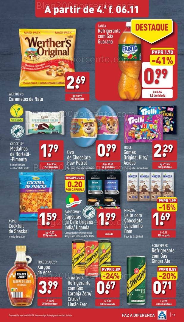 Antevisão Folheto ALDI Promoções de 6 a 11 novembro