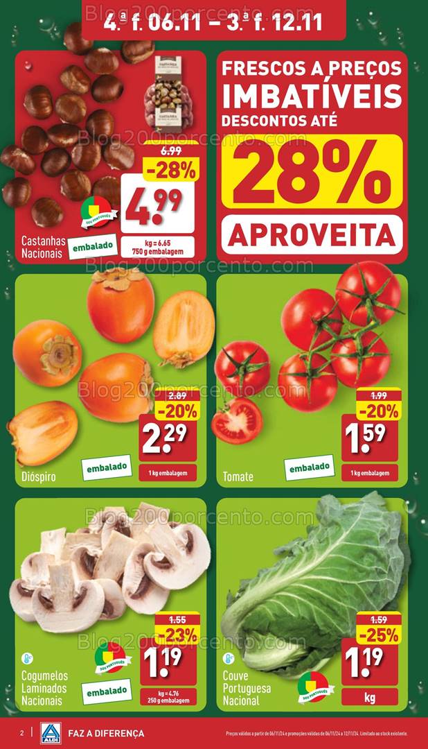 Antevisão Folheto ALDI Promoções de 6 a 11 novembro