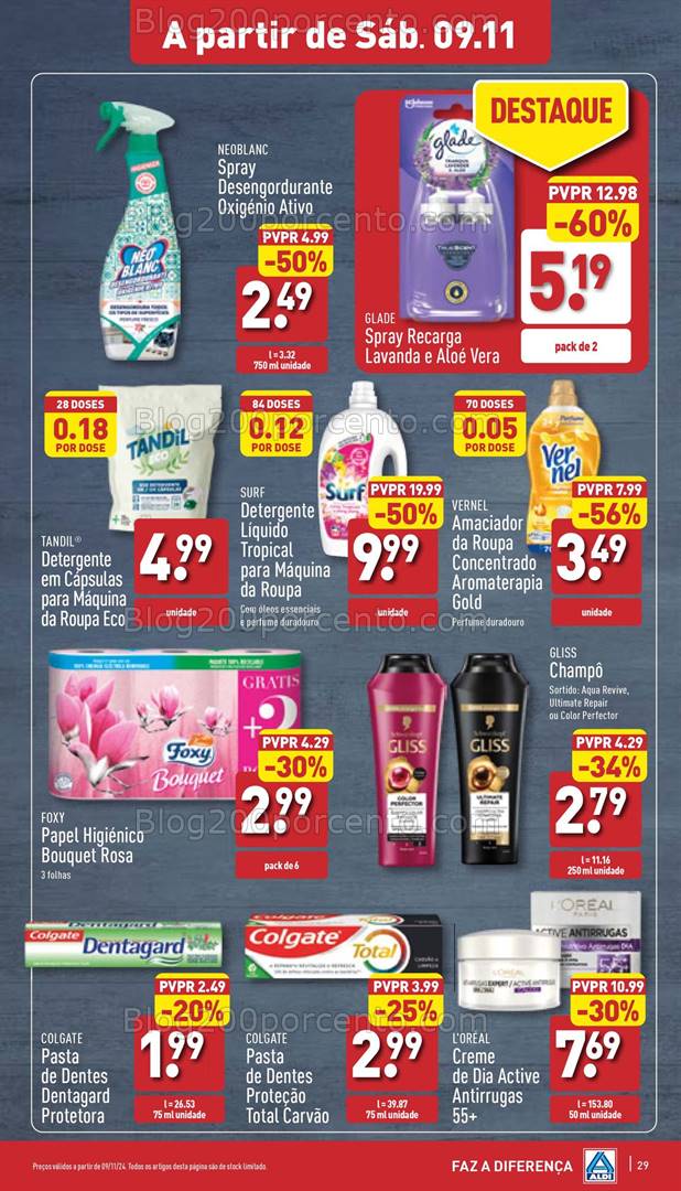 Antevisão Folheto ALDI Promoções de 6 a 11 novembro