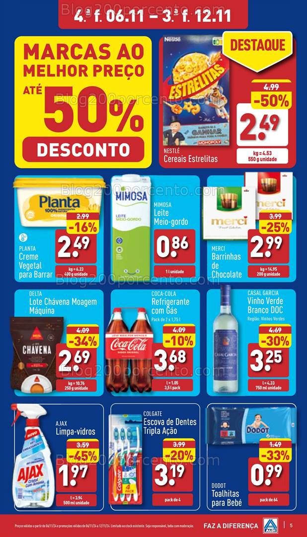 Antevisão Folheto ALDI Promoções de 6 a 11 novembro