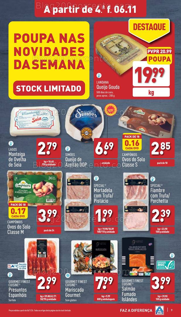 Antevisão Folheto ALDI Promoções de 6 a 11 novembro