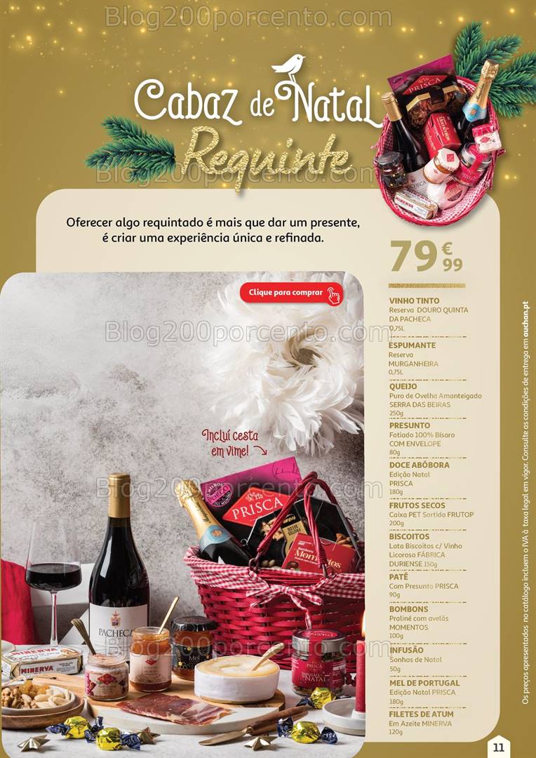 Antevisão Folheto AUCHAN Cabazes de Natal Promoções de 1 novembro a 31 dezembro