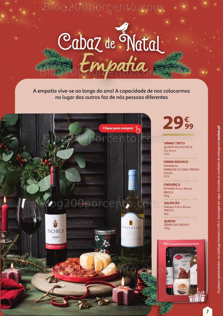 Antevisão Folheto AUCHAN Cabazes de Natal Promoções de 1 novembro a 31 dezembro