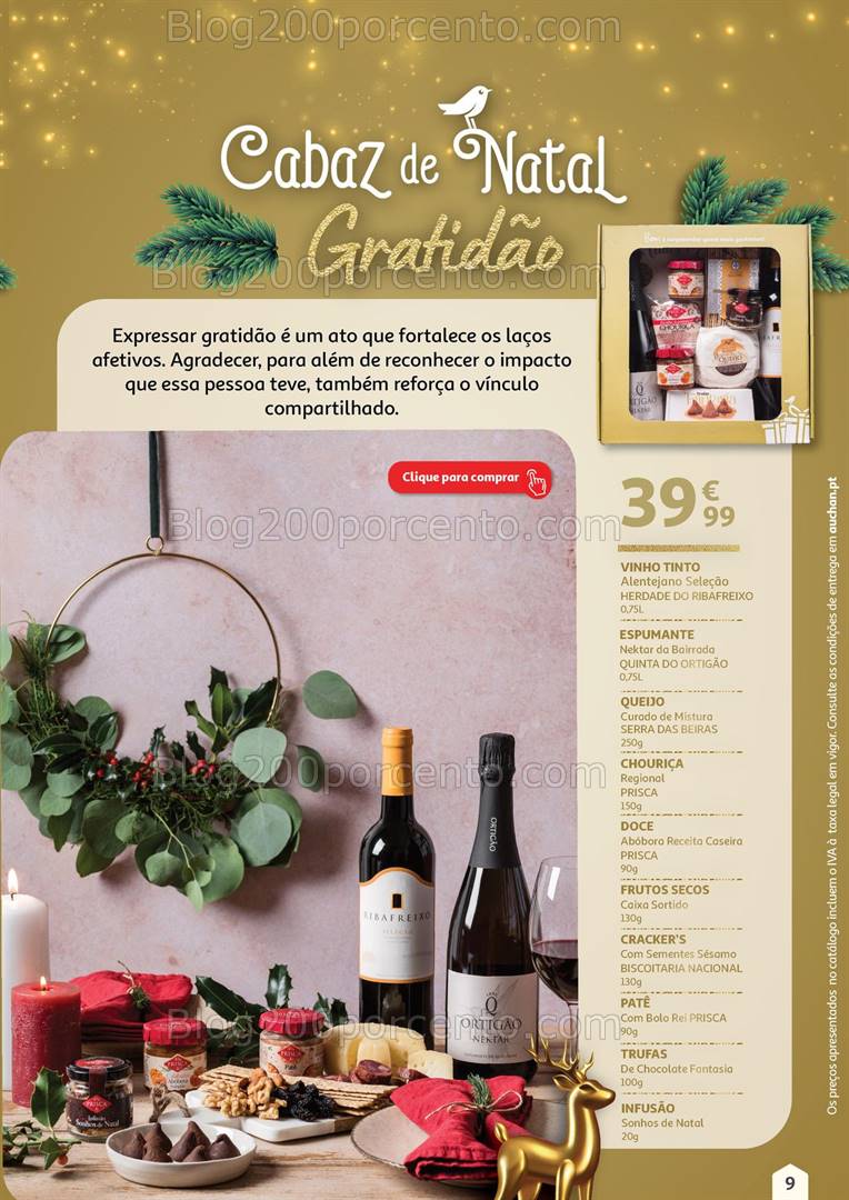 Antevisão Folheto AUCHAN Cabazes de Natal Promoções de 1 novembro a 31 dezembro