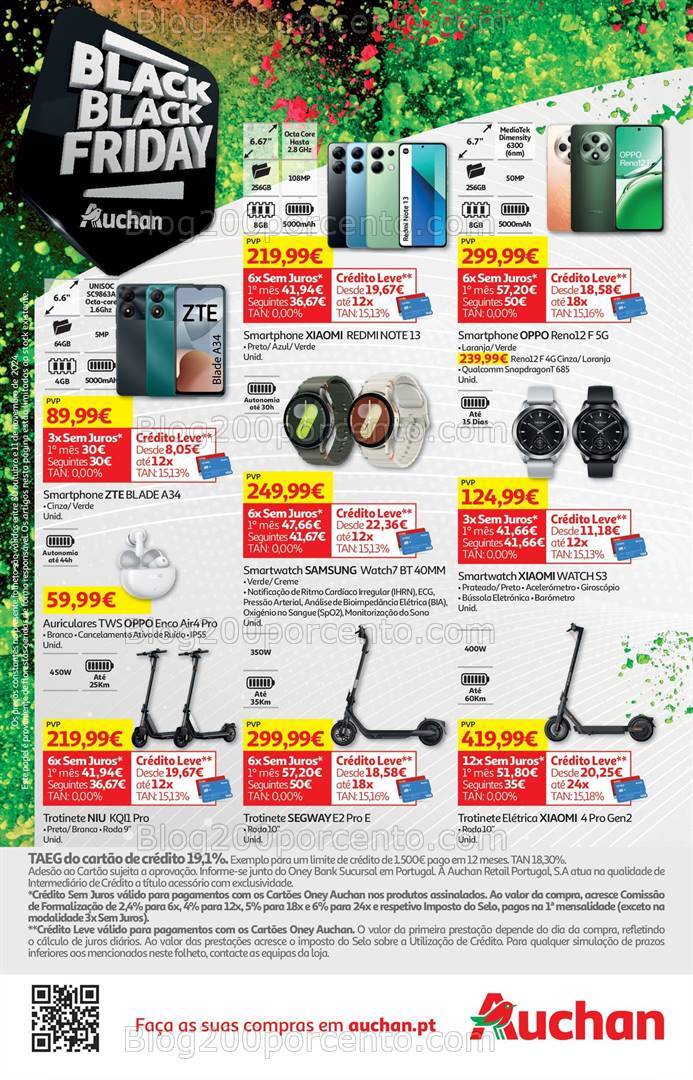 Antevisão Folheto AUCHAN Black Friday Promoções de 30 outubro a 11 novembro