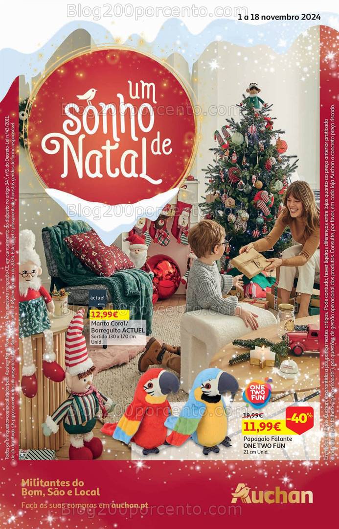 Antevisão Folheto AUCHAN Natal + Promoções de 1 a 18 novembro