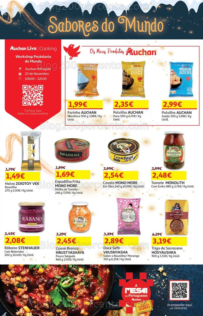 Antevisão Folheto AUCHAN Natal + Promoções de 1 a 18 novembro