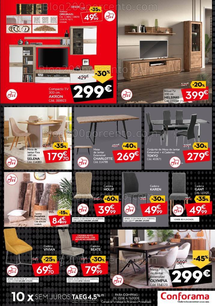 Antevisão Folheto CONFORAMA Black Friday Promoções de 31 outubro a 4 dezembro