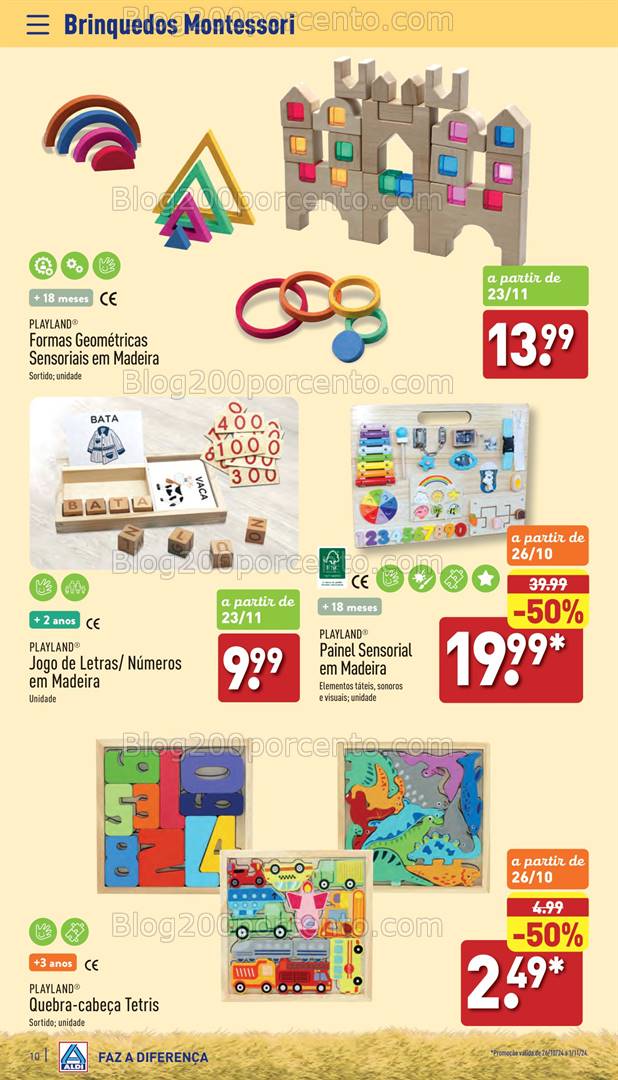 Antevisão Folheto ALDI Brinquedos Natal Promoções de 26 outubro a 17 dezembro