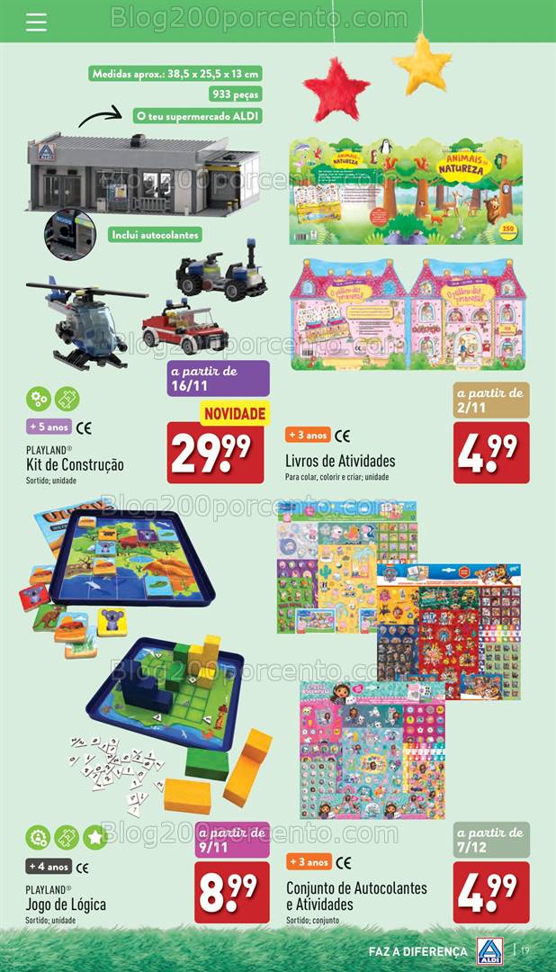 Antevisão Folheto ALDI Brinquedos Natal Promoções de 26 outubro a 17 dezembro