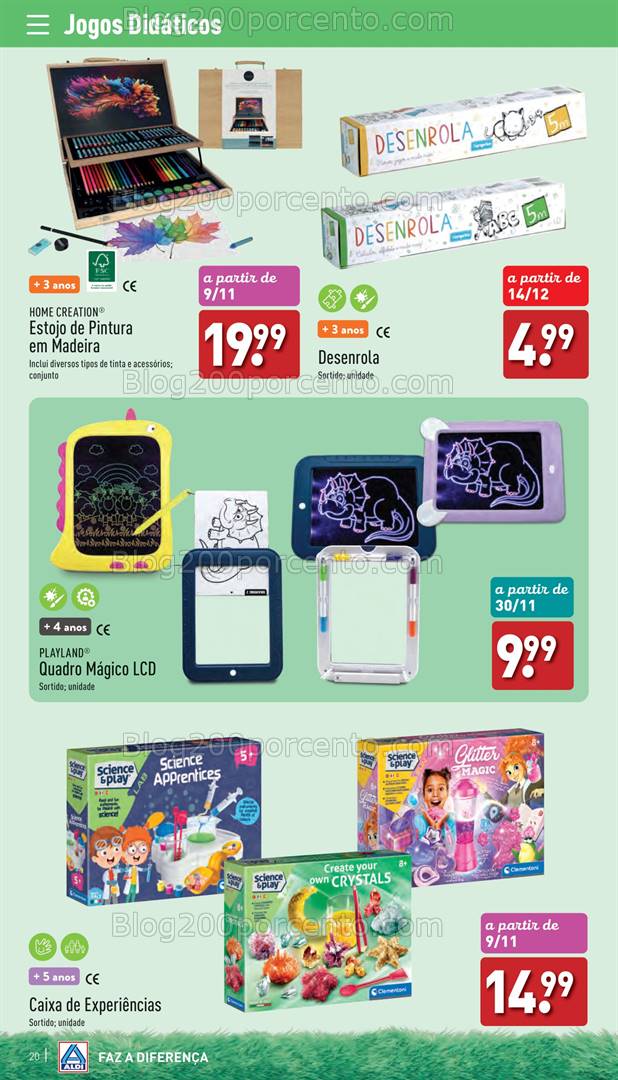 Antevisão Folheto ALDI Brinquedos Natal Promoções de 26 outubro a 17 dezembro