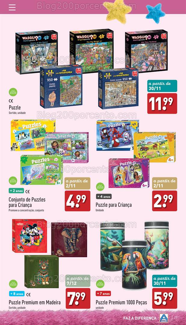 Antevisão Folheto ALDI Brinquedos Natal Promoções de 26 outubro a 17 dezembro