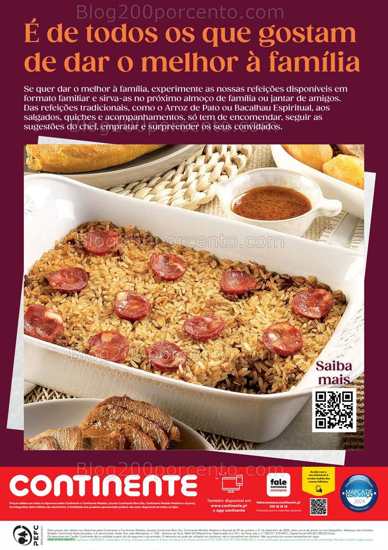 Antevisão Folheto CONTINENTE Take-Away Consoada Promoções de 29 outubro a 31 dezembro