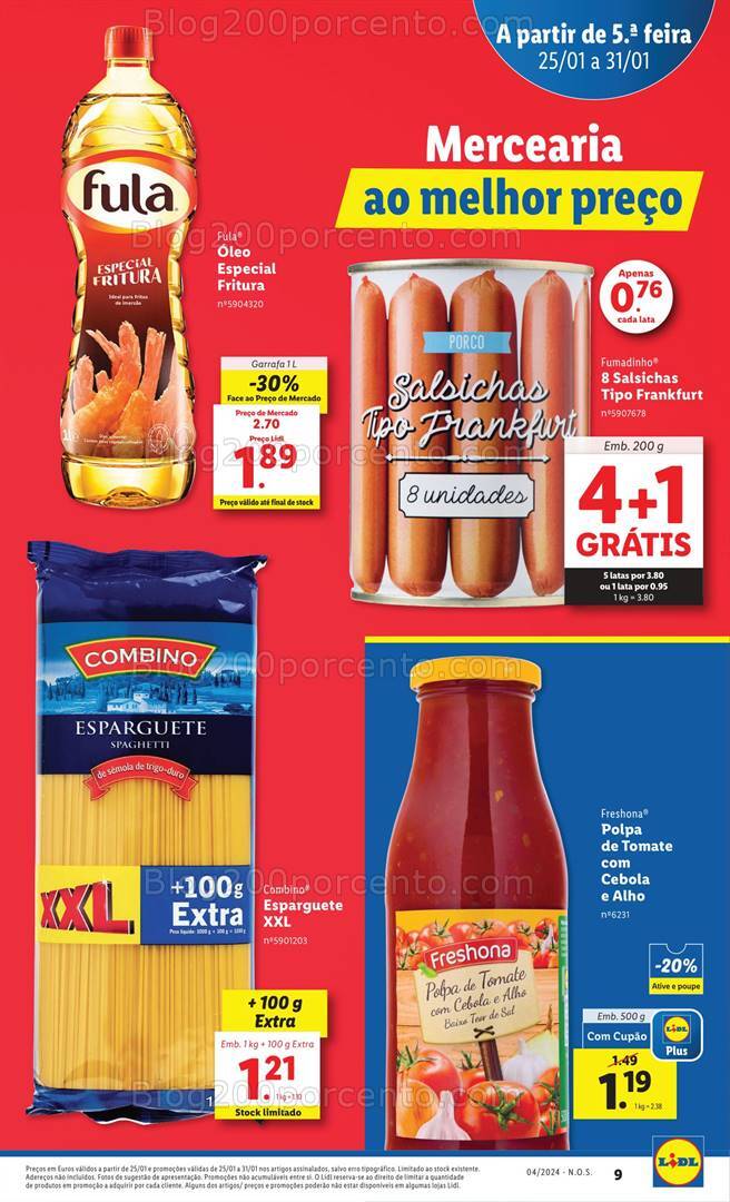 Antevisão Folheto LIDL Promoções de 25 a 31 janeiro