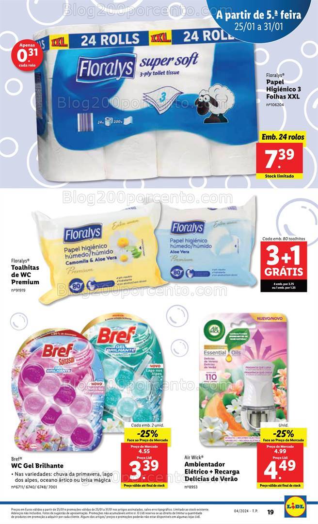 Antevisão Folheto LIDL Promoções de 25 a 31 janeiro