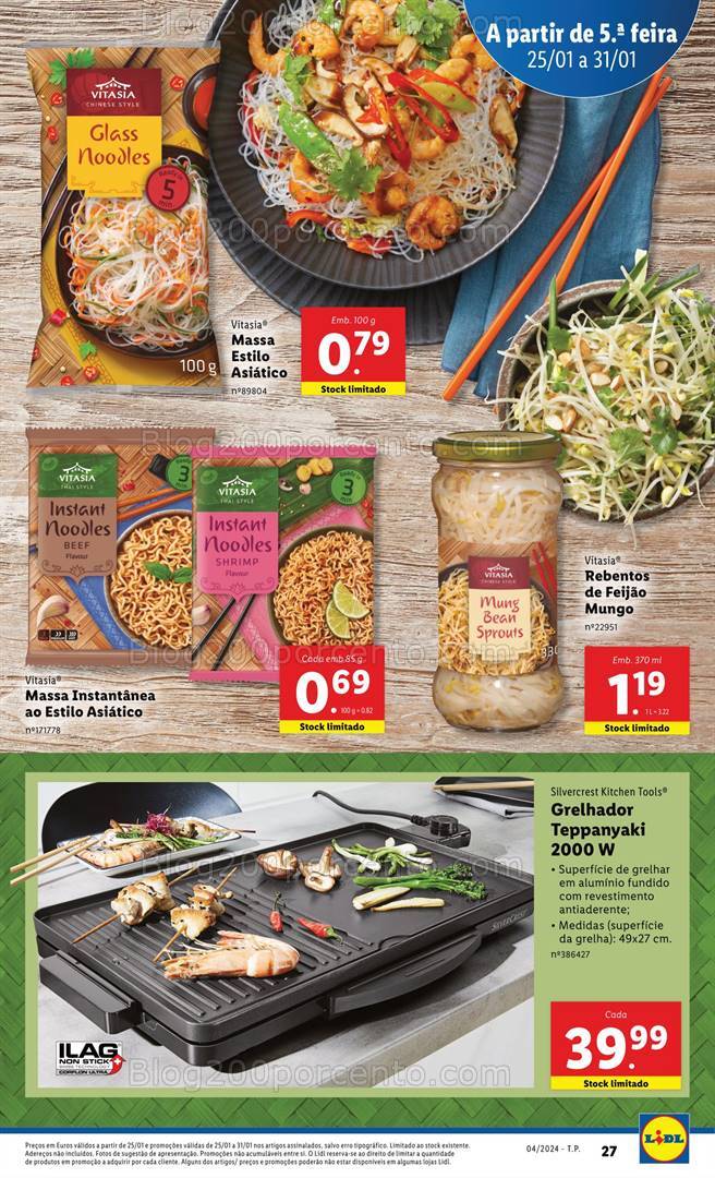 Antevisão Folheto LIDL Promoções de 25 a 31 janeiro