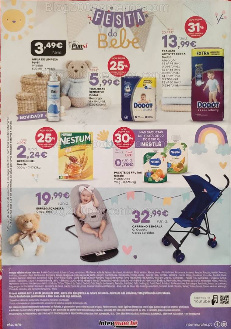 Antevisão Folheto INTERMARCHÉ Festa do Bebé Promoções de 11 a 25 janeiro