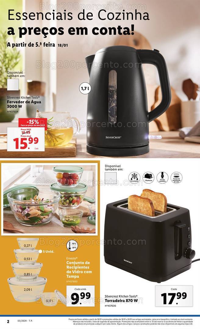 Antevisão Folheto LIDL Bazar Promoções a partir de 18 janeiro