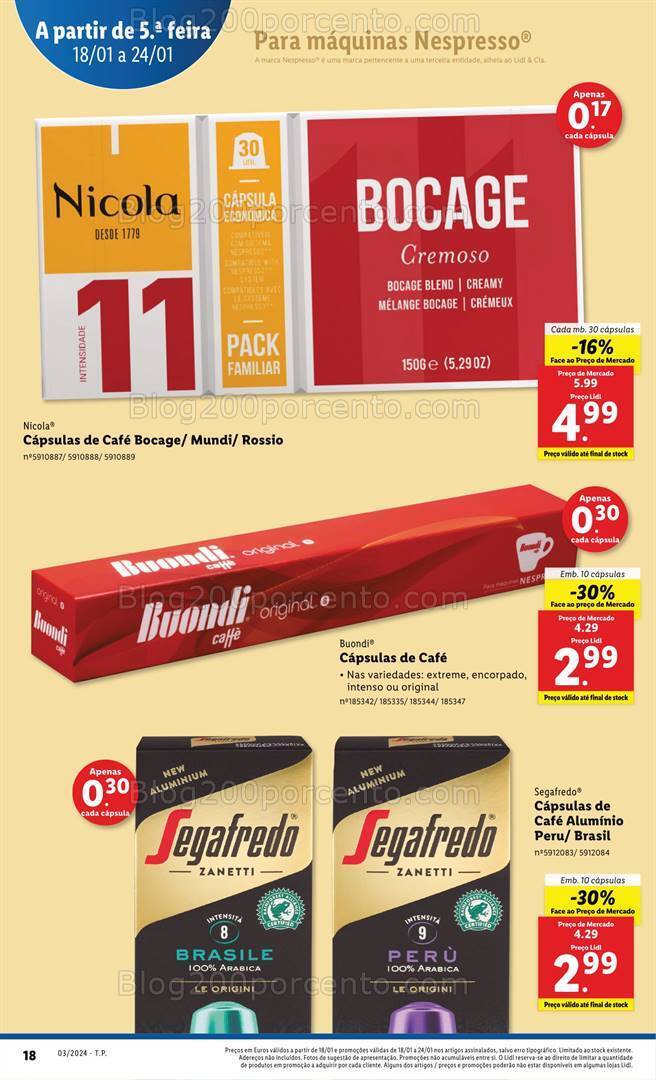 Antevisão Folheto LIDL Promoções de 18 a 24 janeiro