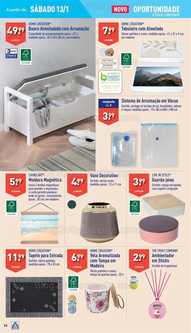 Antevisão Folheto ALDI Bazar Promoções a partir de 13 janeiro