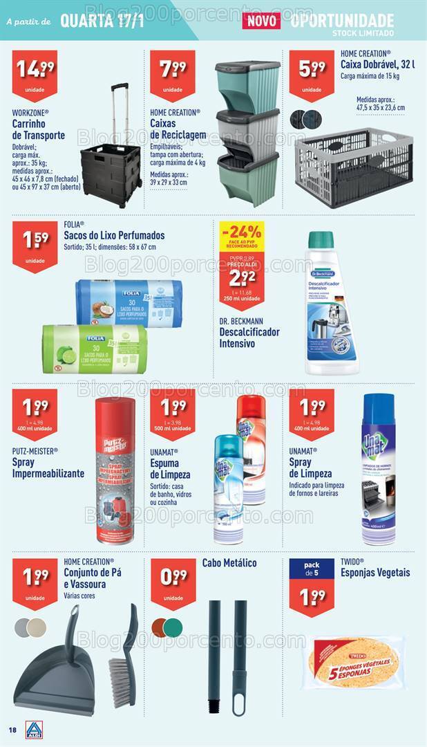 Antevisão Folheto ALDI Bazar Promoções de 17 a 23 janeiro