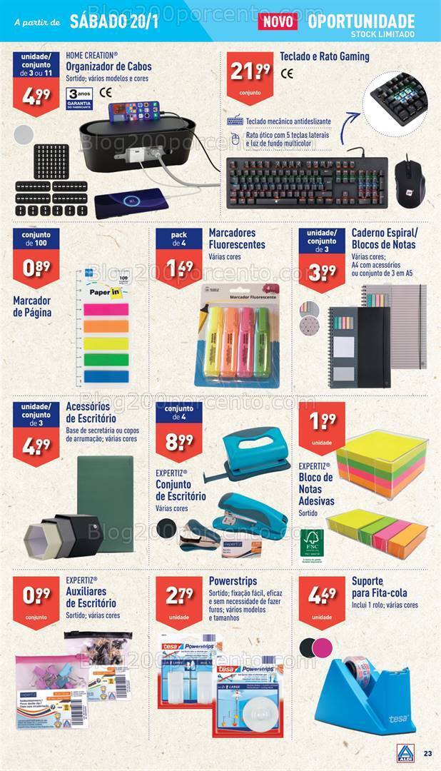 Antevisão Folheto ALDI Bazar Promoções de 17 a 23 janeiro