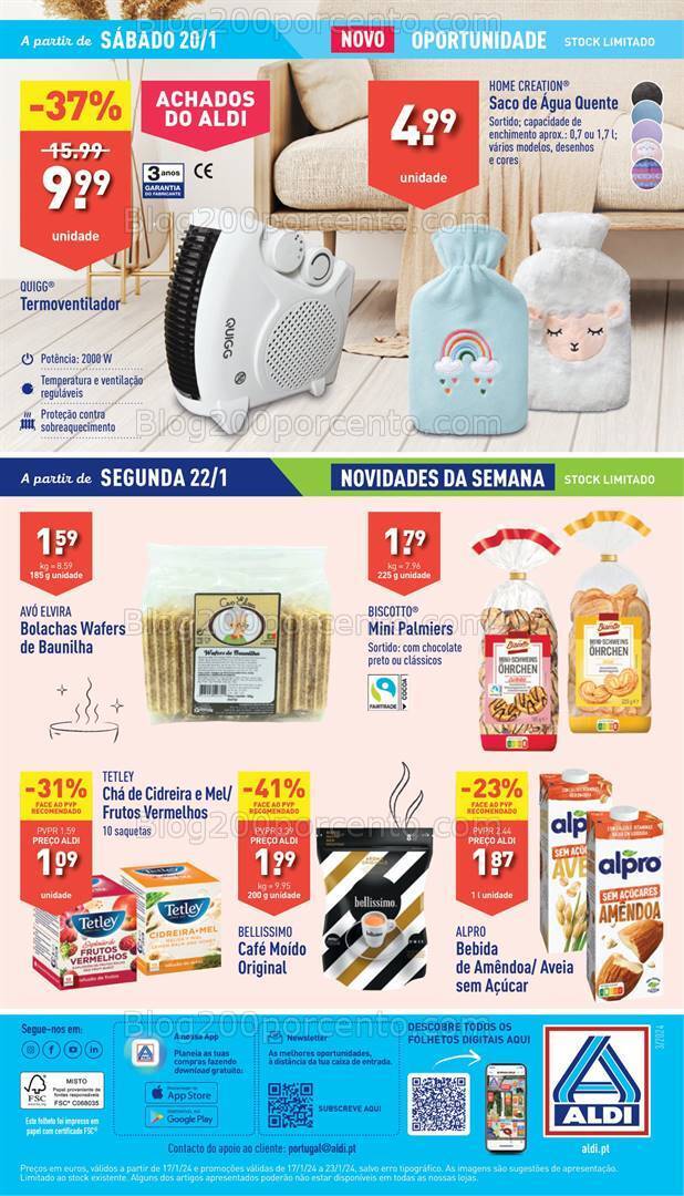 Antevisão Folheto ALDI Bazar Promoções de 17 a 23 janeiro