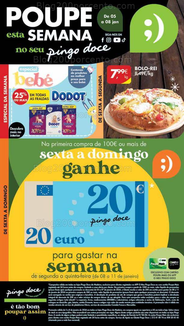Antevisão Folheto PINGO DOCE Lojas Grandes Promoções de 5 a 8 janeiro
