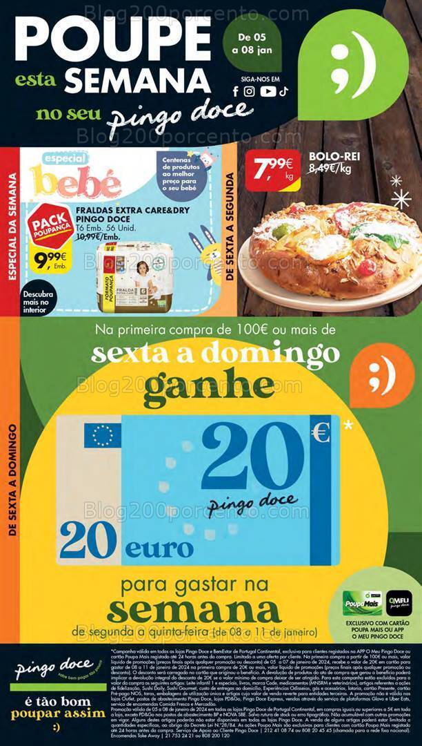 Antevisão Folheto PINGO DOCE Lojas Pequenas Promoções de 5 a 8 janeiro