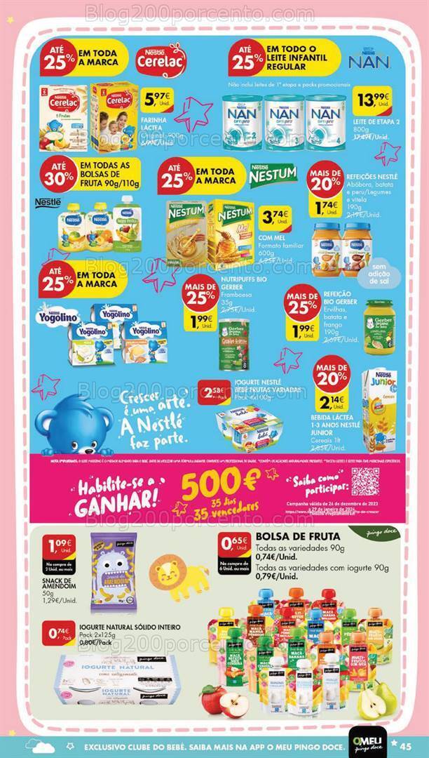 Antevisão Folheto PINGO DOCE Feira do Bebé Promoções de 5 a 8 janeiro