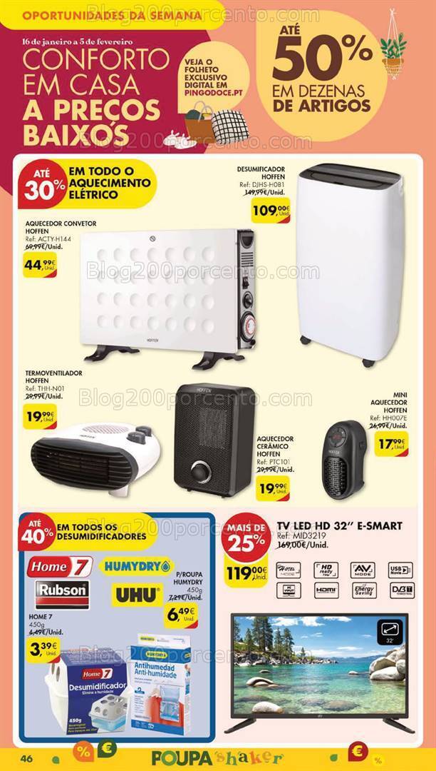 Antevisão Folheto PINGO DOCE Bazar Grandes Promoções de 16 a 22 janeiro