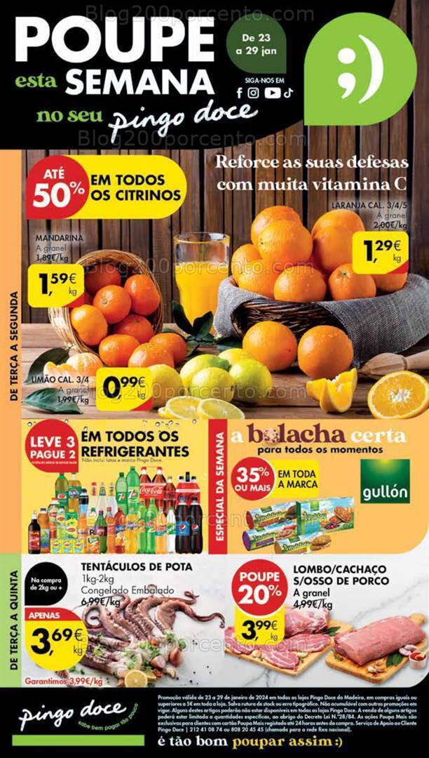 Antevisão Folheto PINGO DOCE Madeira Promoções 23 a 29 janeiro