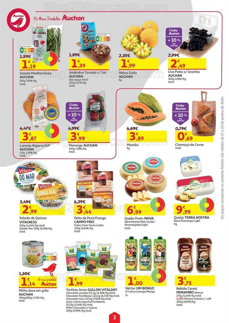 Antevisão Folheto AUCHAN Promoções de 17 a 23 janeiro