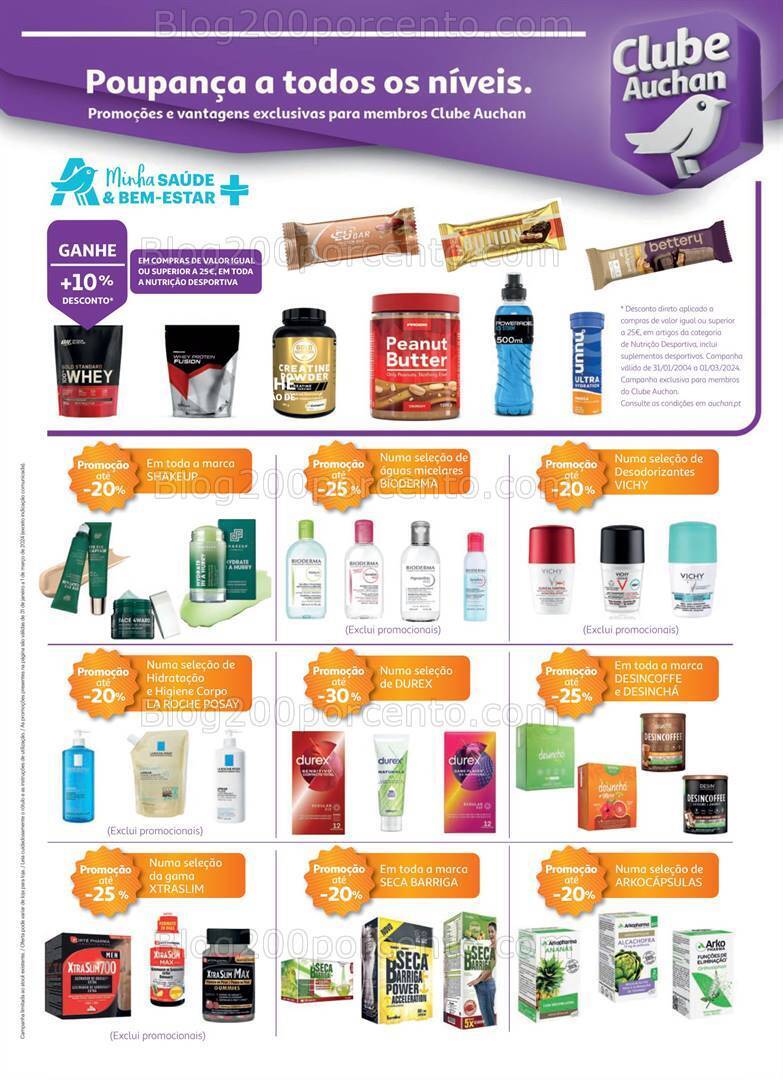 Antevisão Folheto AUCHAN Saúde e Bem-Estar Promoções de 31 janeiro a 1 março
