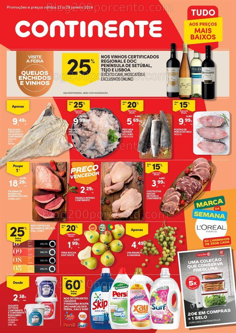 Antevisão Folheto CONTINENTE Promoções de 23 a 29 janeiro