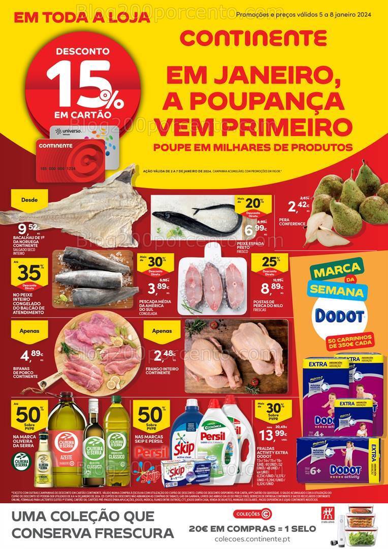 Antevisão Folheto CONTINENTE Promoções de 5 a 8 janeiro