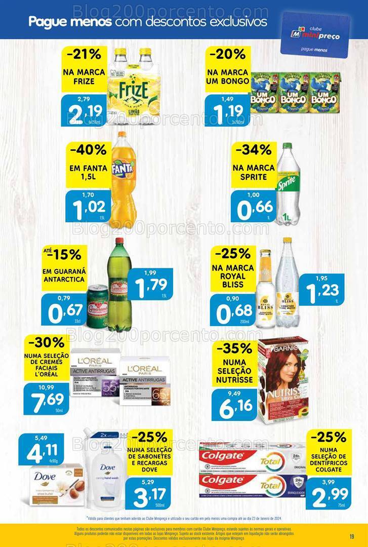 Antevisão Folheto MINIPREÇO Promoções de 25 a 31 janeiro