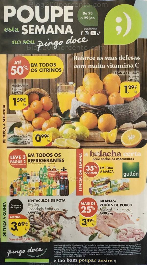 Antevisão Folheto PINGO DOCE Promoções de 23 a 29 janeiro